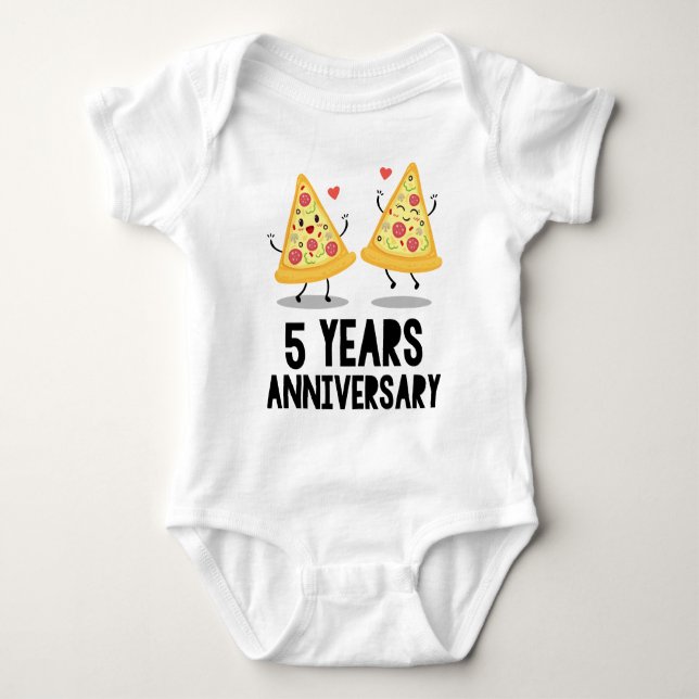 Body Para Bebê Presentes de aniversário de 5 anos (Frente)