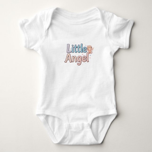 Body Para Bebê Presentes de Cute Sleeping Little Angel Abraçando  (Frente)