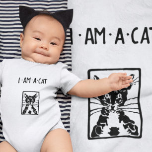 Body Para Bebê Presentes de Gata Preta