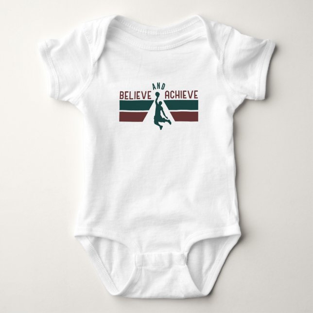 Body Para Bebê Presentes para Fã de Basquete Jogador de Basquete (Frente)