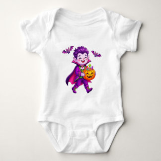 Body Para Bebê Preservador de Doces de Halloween de Vampiro