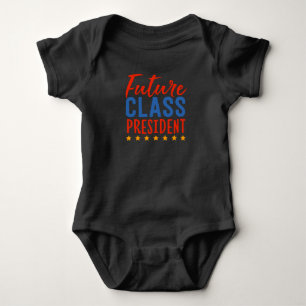 Body Para Bebê Presidente futuro farda da escola da classe que