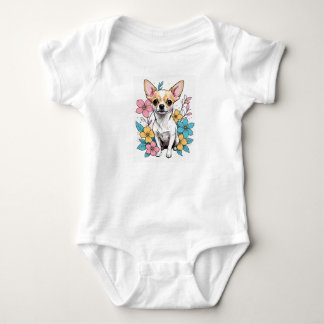 Body Para Bebê Primavera Chihuahua