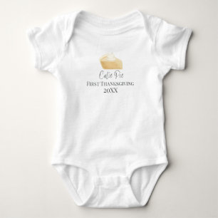 Body Para Bebê Primeira Ação de Graças Cutie Pie Fall Baby One