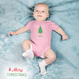 Body Para Bebê Primeira Estrela de Natal Árvore de Natal Fofa Sim