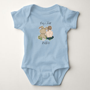 Body Para Bebê Primeira Páscoa do Bebê