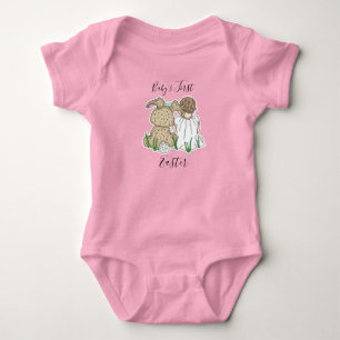 Body Para Bebê Primeira Páscoa do Bebê