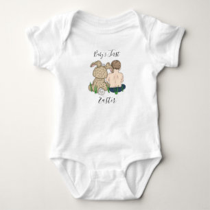 Body Para Bebê Primeira Páscoa do Bebê