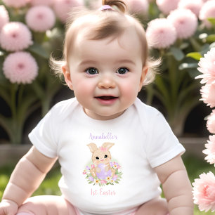 Body Para Bebê Primeira Páscoa Personalizada Menina Bebê Boneca