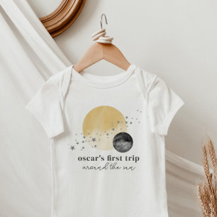 Body Para Bebê Primeira Viagem Da cinza Em Torno Do Sol