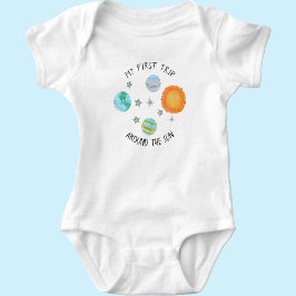 Body Para Bebê Primeira Viagem Em Torno Do Sol Aniversário Planet