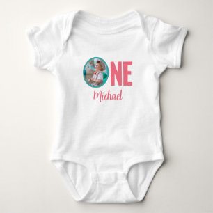 BODY PARA BEBÊ PRIMEIRO ANIVERSARIO BABY FECHA FOTO PERSONALIZADA