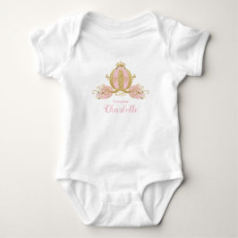 Body Para Bebê Primeiro aniversario de Carruagem da Princesa Dour
