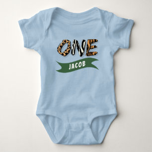Body Para Bebê Primeiro Aniversário Personalizado do Wild One