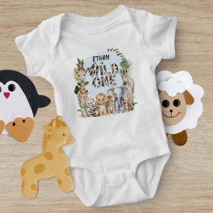 Body Para Bebê Primeiro aniversario Selvagem Azul Selvagem Selvag
