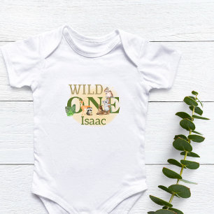 Body Para Bebê Primeiro aniversario Wild One Personalizado