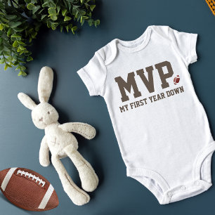 Body Para Bebê Primeiro Ano De Baixo O Futebol MVP Birthday Boy