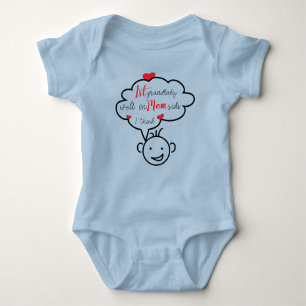 Body Para Bebê Primeiro Bodysuit de Grandbaby
