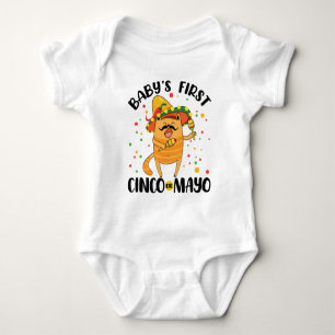 Body Para Bebê Primeiro Cinco de Mayo do Bebê
