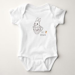 Body Para Bebê Primeiro coelho de Páscoa personalizado