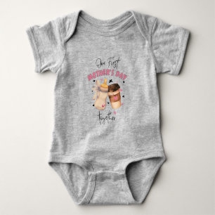 Body Para Bebê Primeiro Dia das Mães 2025 / Roupa Combinando Rosa