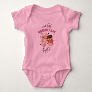 Body Para Bebê Primeiro Dia das Mães 2025 / Roupa Combinando Rosa
