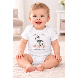 Body Para Bebê Primeiro Dia das Mães Personalizado  Mamãe & Nome 