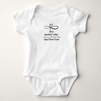Body Para Bebê Primeiro Dia de as mães - Bebê de biquíni