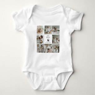 Body Para Bebê Primeiro Dia de os pais - Pegadas de Bebês e Coraç