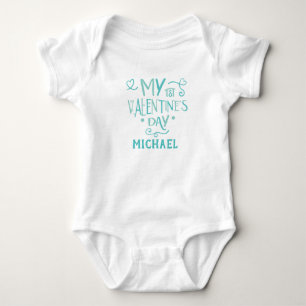 Body Para Bebê Primeiro Dia dos Namorados do Bebê Personalizado