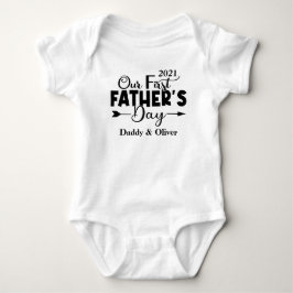 Body Para Bebê Primeiro Dia dos Pais Branco