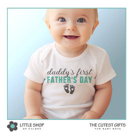Body Para Bebê Primeiro Dia dos Pais do Papai Personalizável