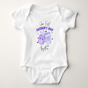 Body Para Bebê Primeiro Dia dos Pais Juntos Conjunto de roupa rox