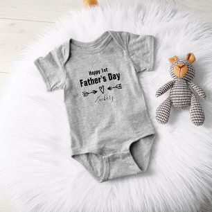 Body Para Bebê Primeiro Dia dos Pais Personalizado