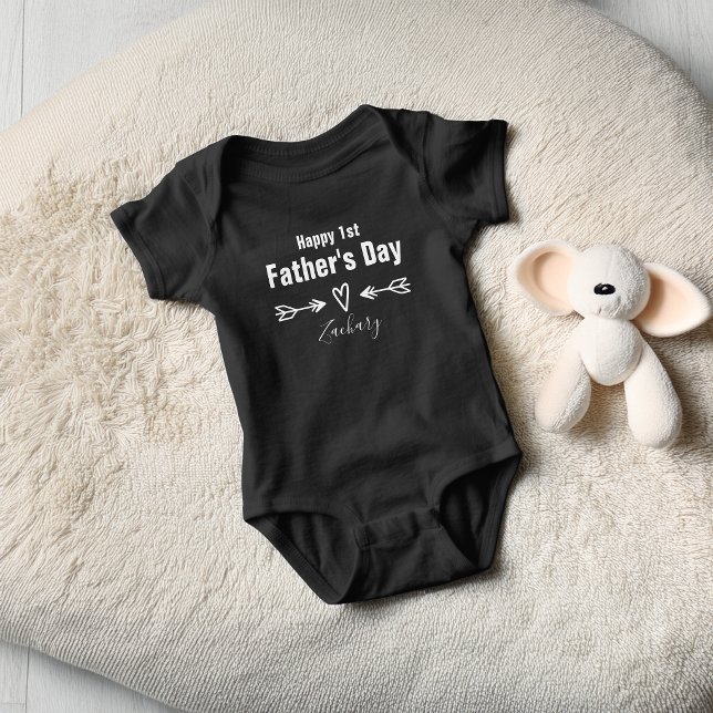 Body Para Bebê Primeiro Dia dos Pais Personalizado (First Father's Day Personalized Baby Bodysuit)