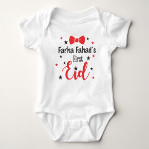 Body Para Bebê Primeiro Eid Personalizado