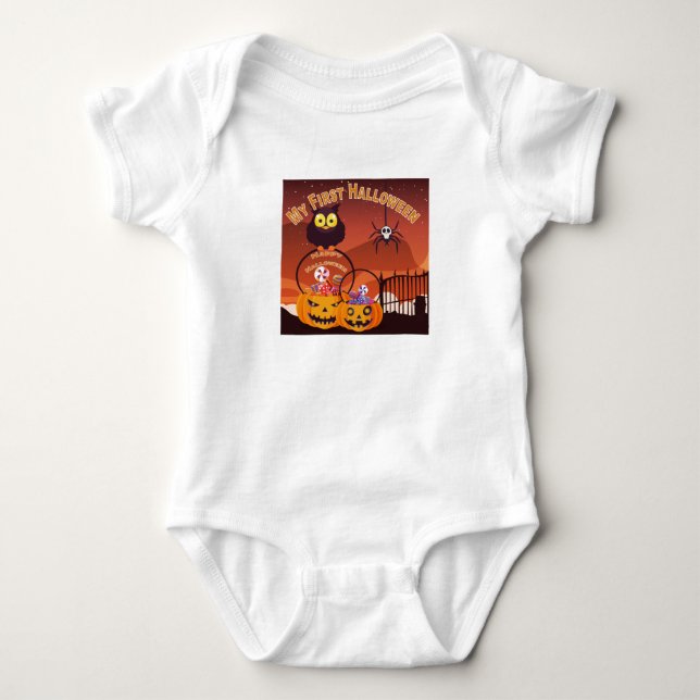 Body Para Bebê Primeiro Halloween (Frente)