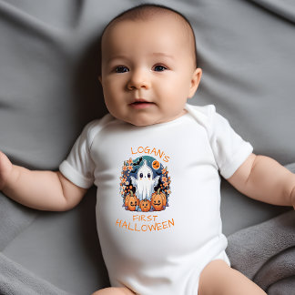 Body Para Bebê Primeiro Halloween do Bebê Personalizado Fofo