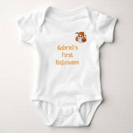 Body Para Bebê Primeiro Halloween Nome Personalizado Menino/Menin