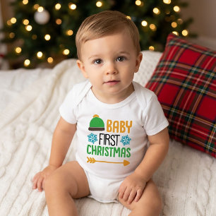 Body Para Bebê Primeiro Natal da Bebê