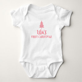 Body Para Bebê Primeiro Natal da Bebê Isla Roupa com Nome