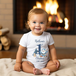 Body Para Bebê Primeiro Natal do Blue Boy