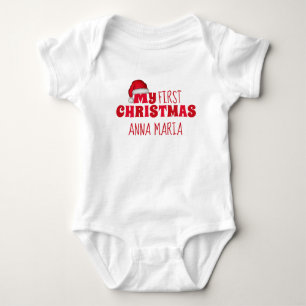 Body Para Bebê Primeiro Natal - Papais noeis Cute Personalizados
