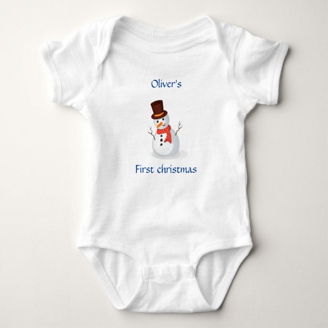 Body Para Bebê Primeiro Natal Personalizado (Frente)