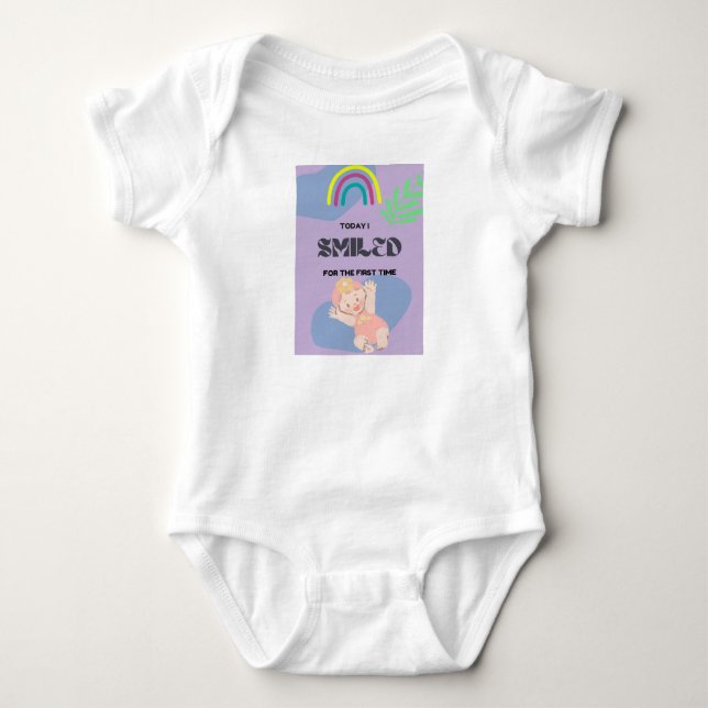Body Para Bebê Primeiro sorriso do bebê  (Frente)