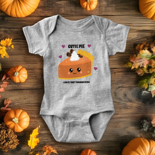 Body Para Bebê Primeiro Traje de Ação de Graças - Bolo de Amor