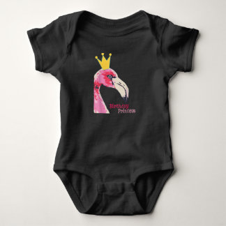 Body Para Bebê Princesa de Aniversário Menina Flamingo | Flamingo