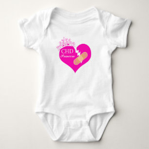 Body Para Bebê Princesa de CHD, defeito congenital do coração,