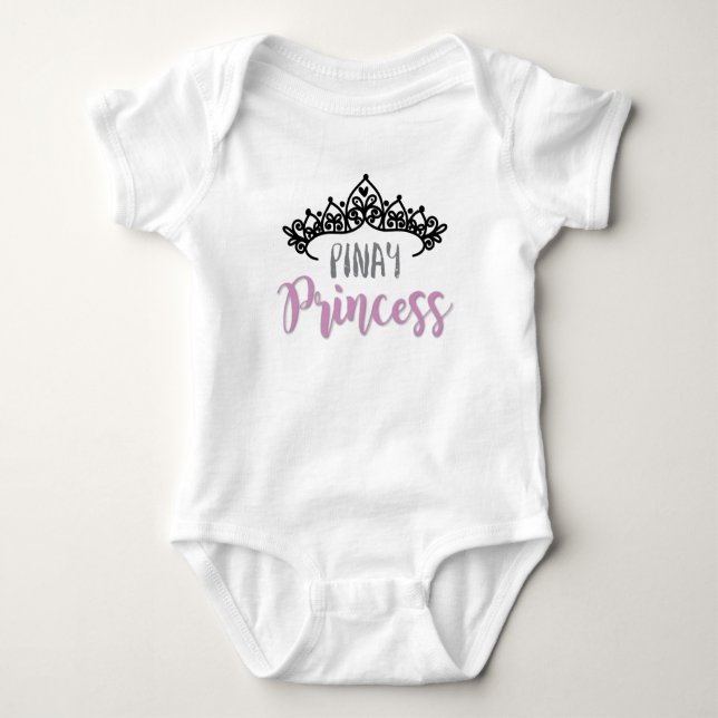 Body Para Bebê Princesa de Pinay com tiara (Frente)