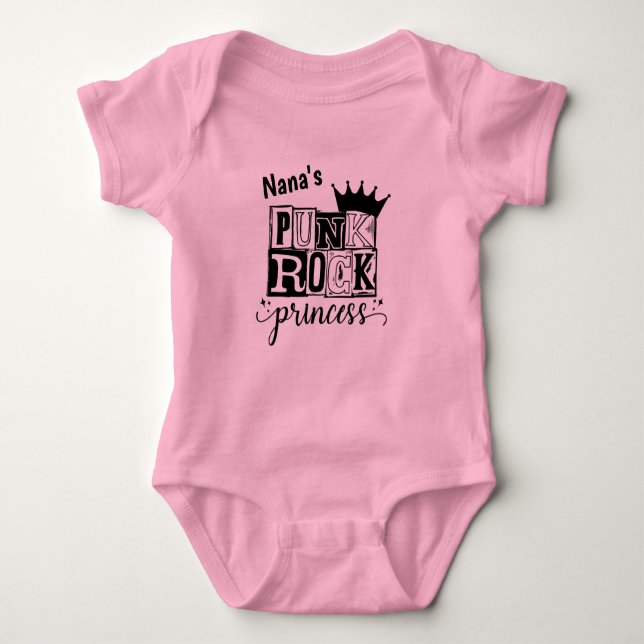 Body Para Bebê Princesa do Punk Rock (Frente)